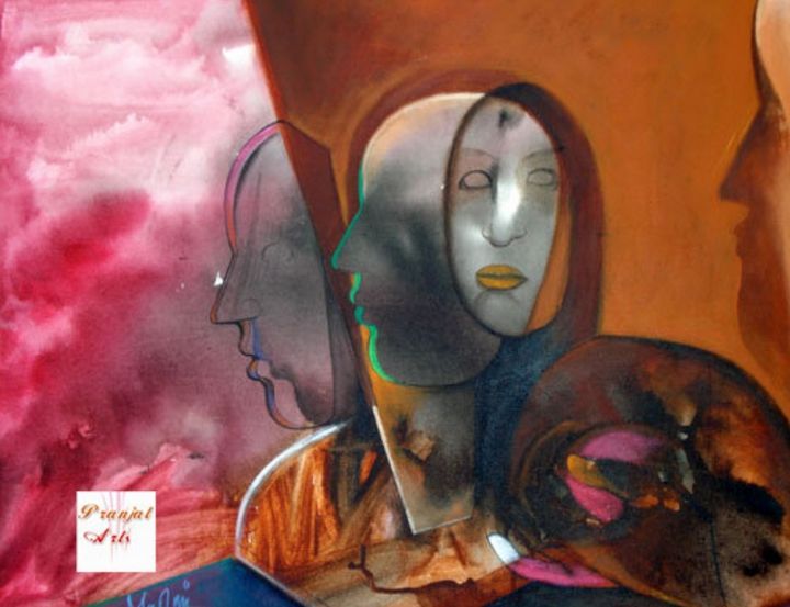 Mirror and the Face by MK Puri - Pranjal Arts