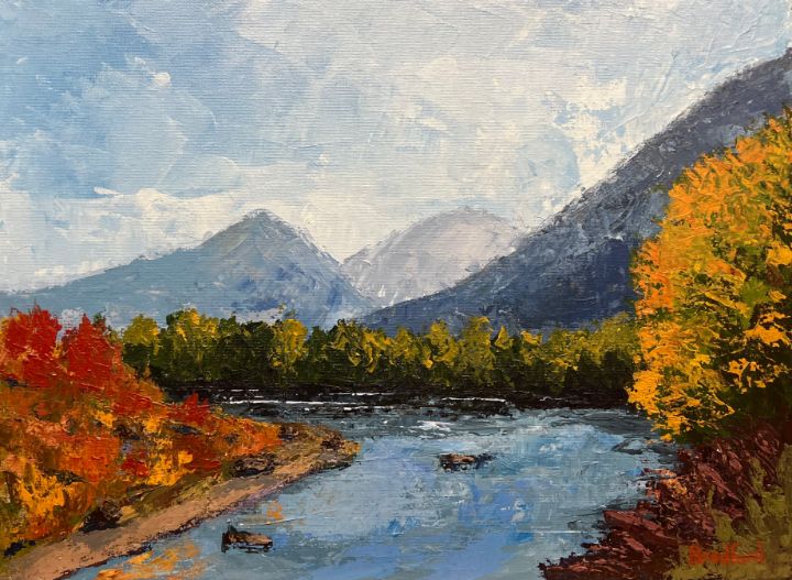 Autumn On The Wenatchee Sunny Bradford Paintings & Prints