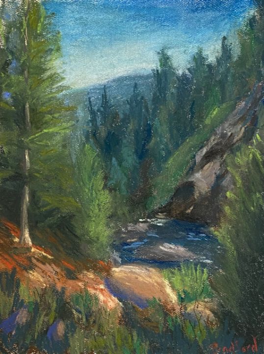 South Boulder Creek Sunny Bradford Paintings & Prints, Landscapes