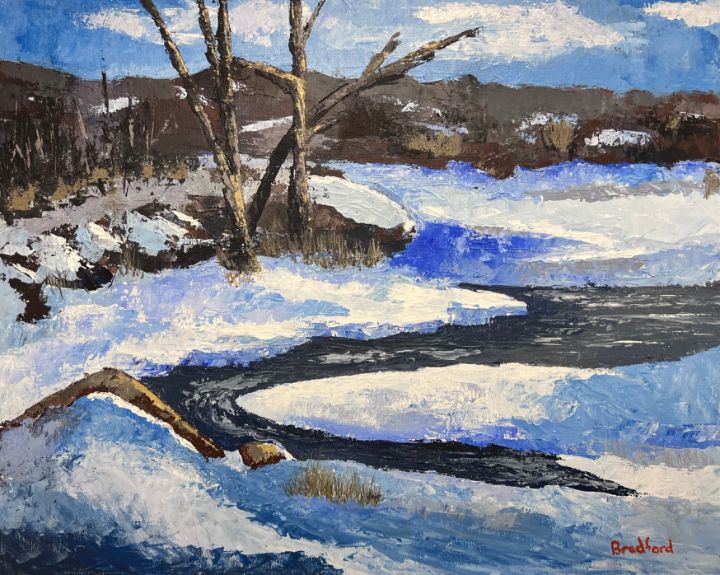Frozen Meandering Sunny Bradford Paintings & Prints, Landscapes