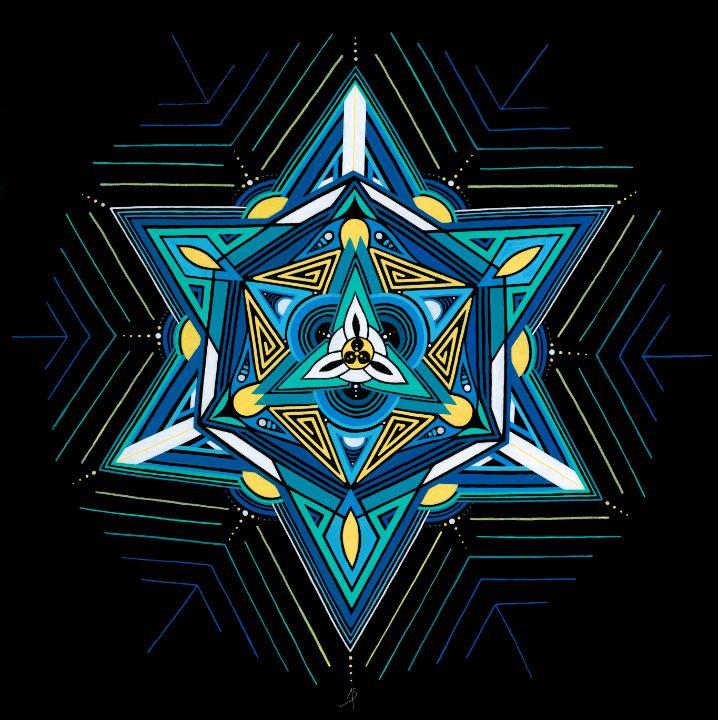 Balance Star ~ Aqua - Art From The Center by Aileen Scott - Paintings &  Prints, Astronomy & Space, Stars - ArtPal