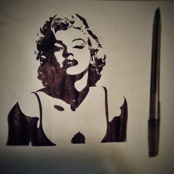 Marilyn Monroe Pen Drawing - Kaytlin Seymour