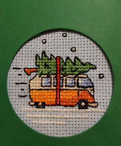 Cross-stitch v-dub xmas tree - Natural necessities