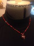 16-18inch red locker necklace