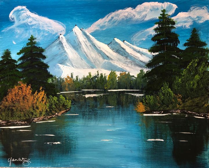 beautiful lake paintings