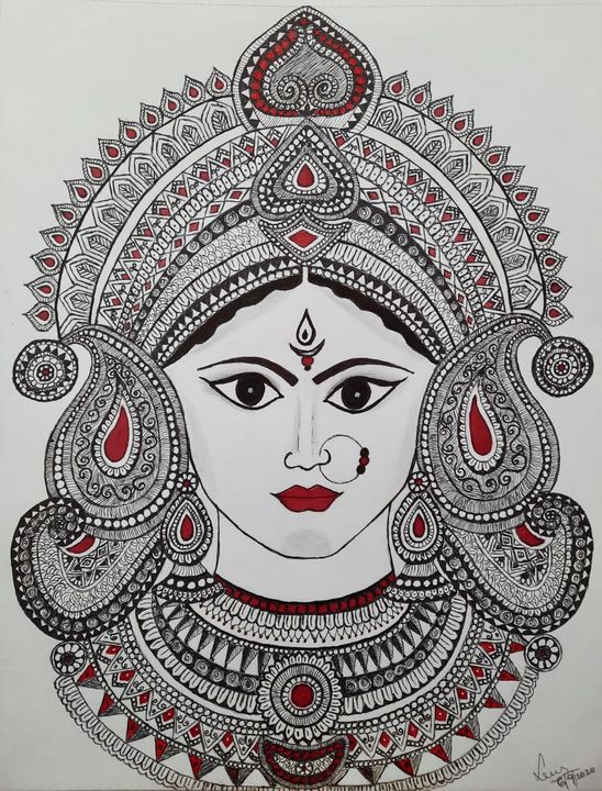 Hindu Goddess - Durga Drawing (HD) | Stock Video | Pond5