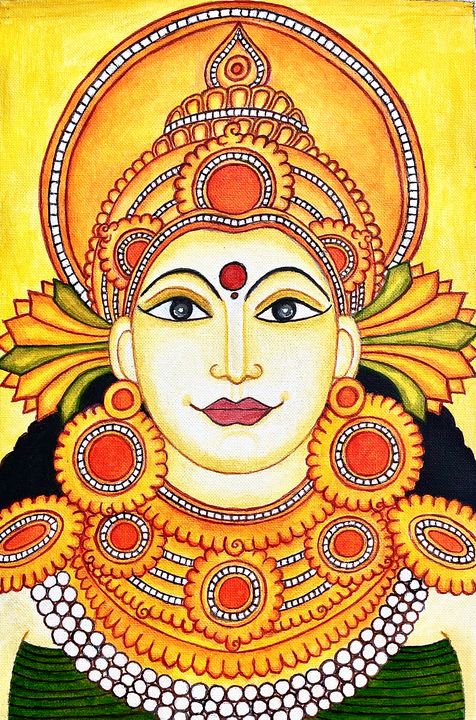 mookambika devi mural painting