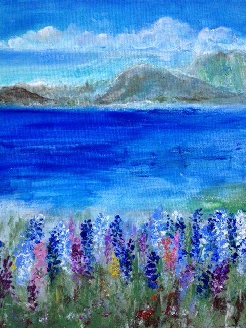 orignal painting summer holiday - art58