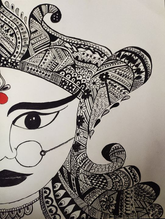 Drawing of Maa Durga | Curious Times