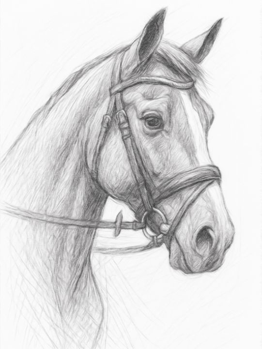 Horse Pencil Sketch - Leon Woods - Drawings & Illustration, Animals ...