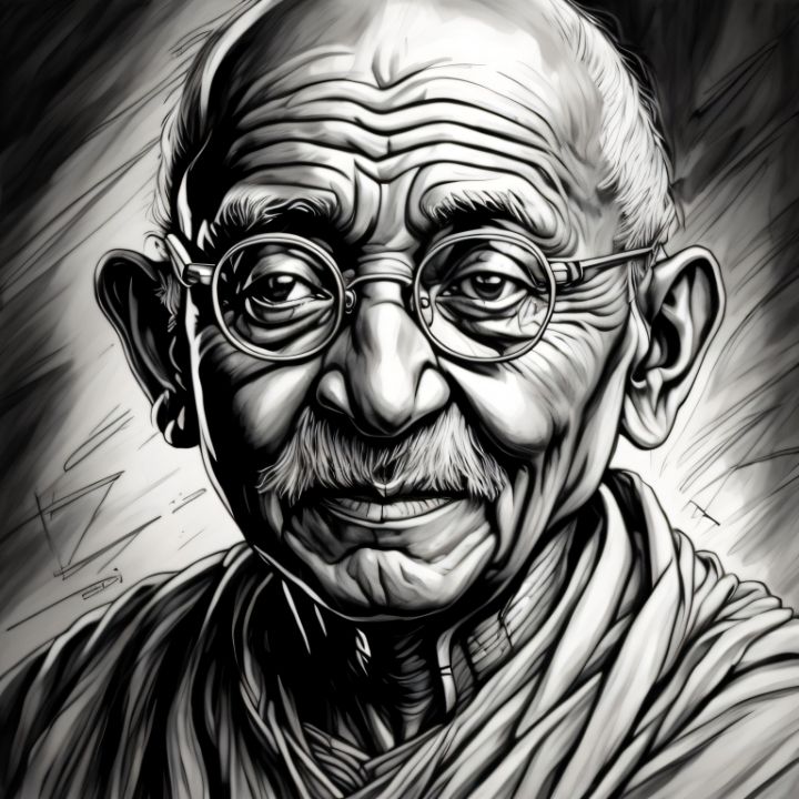 How to draw easy Mahatma Gandhi Ji face pencil drawing for kids - YouTube