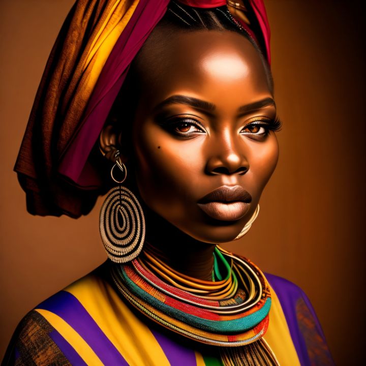 African Lady 2 - Wachira G - Digital Art & AI, People & Figures ...