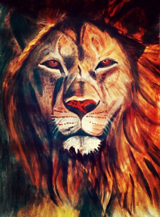 Fierce Lion - SirG - Paintings & Prints, Animals, Birds, & Fish, Wild Cats,  African Lion - ArtPal