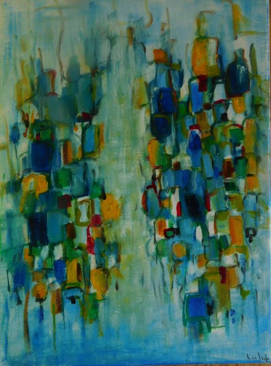 Twin Cities nalan's paintings Paintings & Prints, Abstract