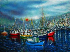 Tranquil Harbor - nalan's paintings