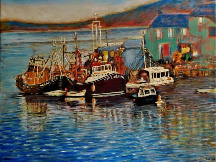 Fishing Harbor - nalan's paintings