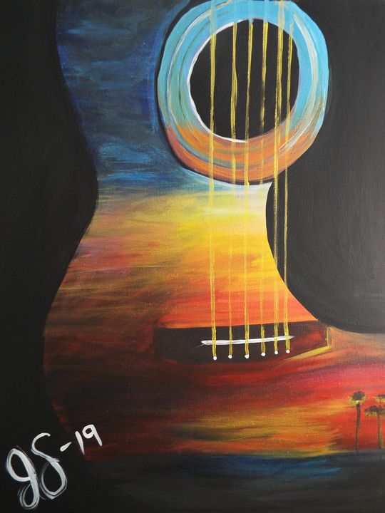 guitar music paintings